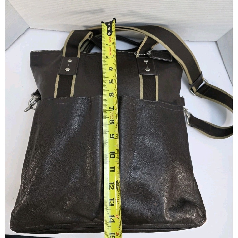 Coach Heritage Web Folder Over 2way tote in Brown Leather L1261-F70558‎ - Picture 5 of 7